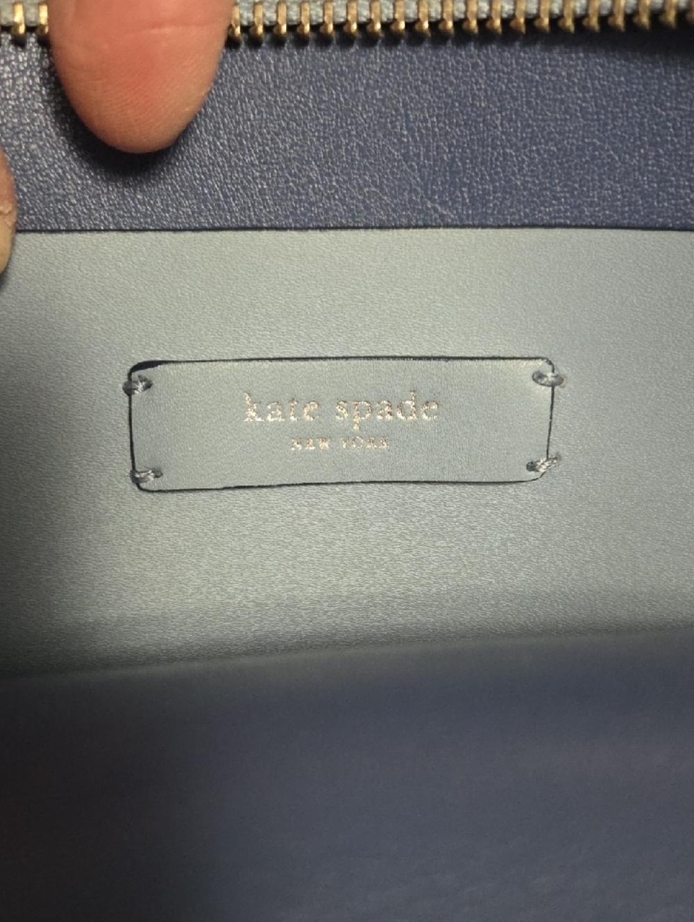 Kate Spade Light Blue Scalloped Edge Tote - Picture 6 of 7